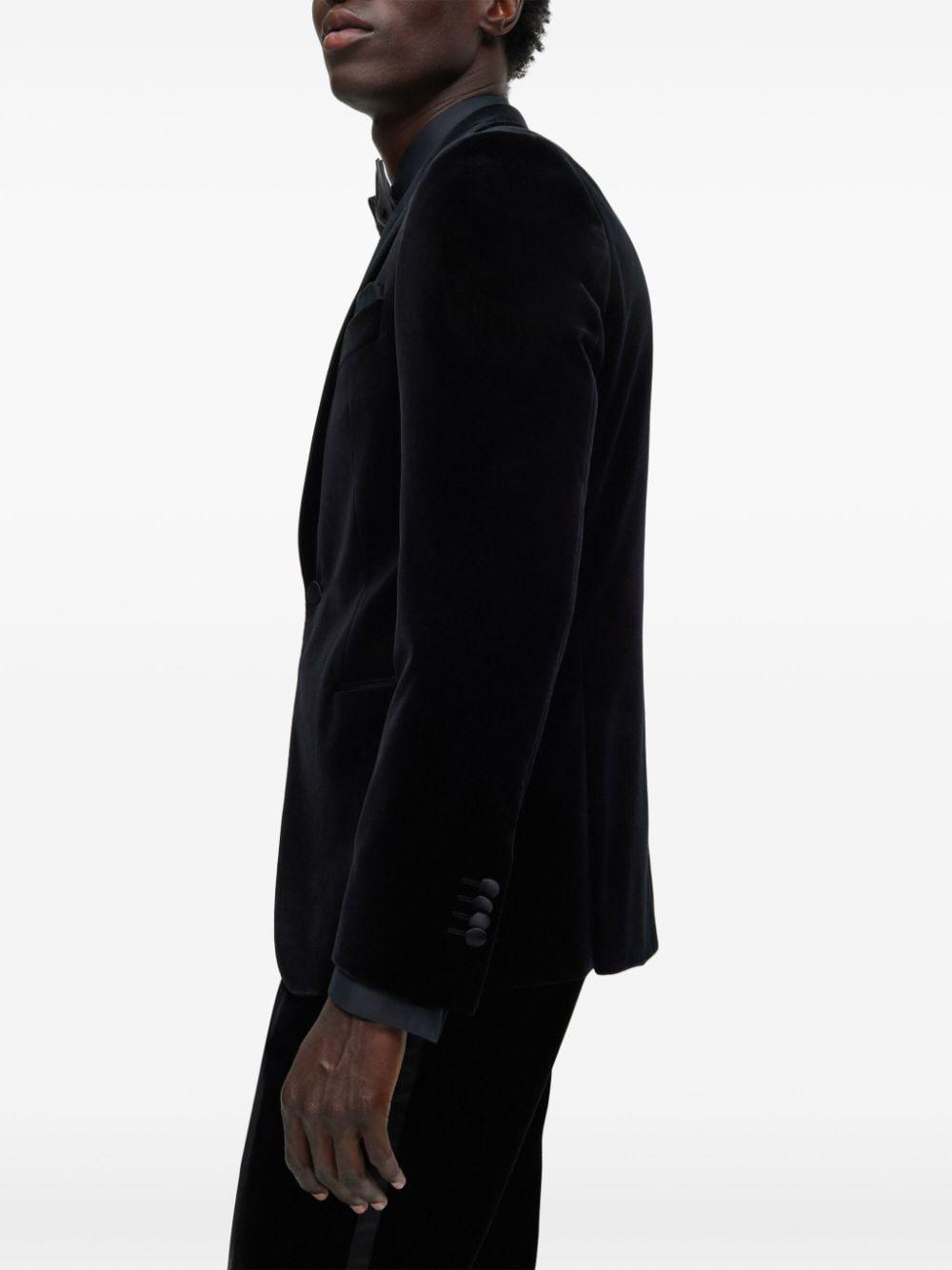 Hutson Velvet Tuxedo Jacket In Black Product Image