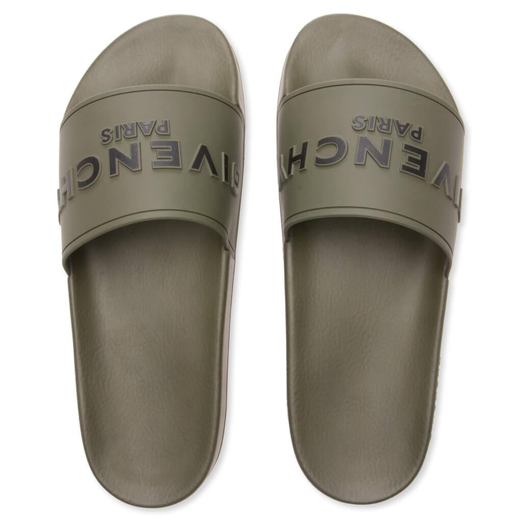 Slide Flat Sandals - Khaki Male Product Image