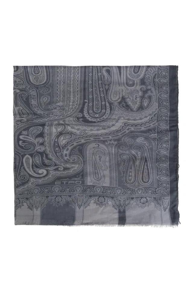 ETRO Paisley Printed Fringed Scarf In Multi Product Image