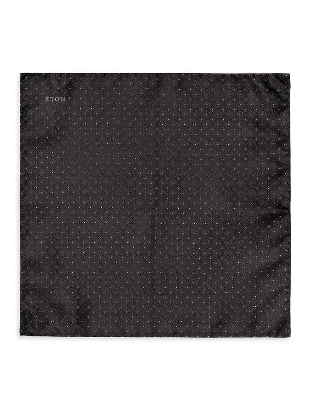 Mens Geometric Silk Pocket Square Product Image