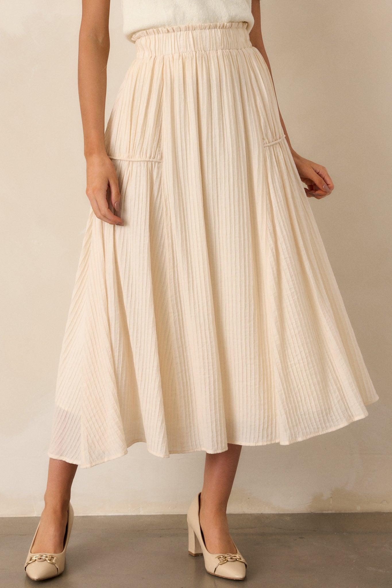 Infinite Allure Beige Maxi Skirt Product Image