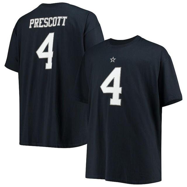 Mens Dak Prescott Dallas Cowboys Big & Tall Player Name & Number T-Shirt Blue Product Image