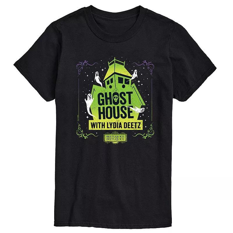 Mens Beetlejuice 2 Ghost House With Lydia Graphic Tee Blue Product Image