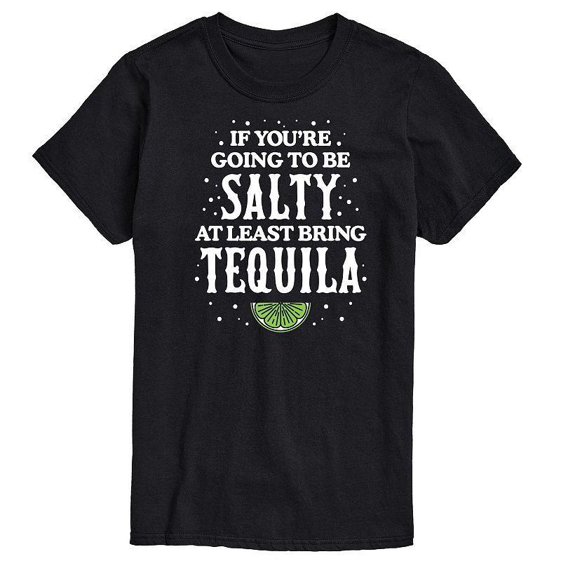 Mens Be Salty Bring Tequila Graphic Tee Red Product Image