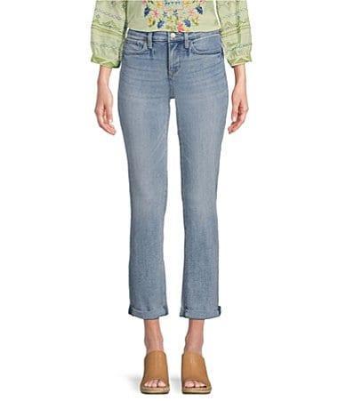 NYDJ Sheri Slim Rolled Cuff Cropped Denim Jeans Product Image