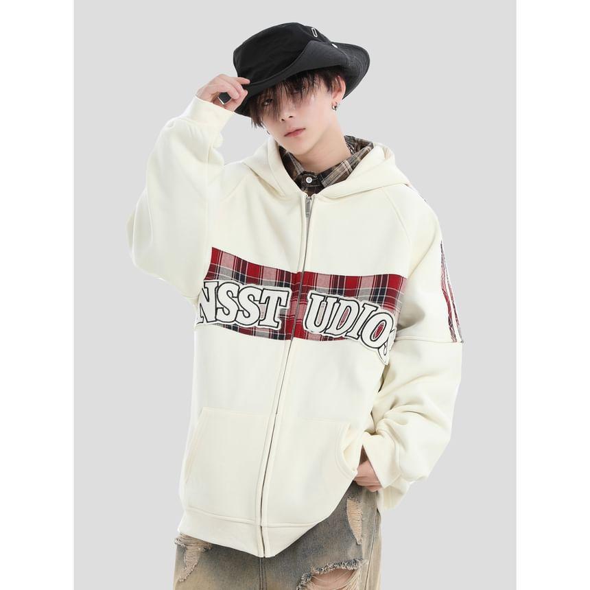 Couple Matching Lettering Zip-Up Hoodie Product Image