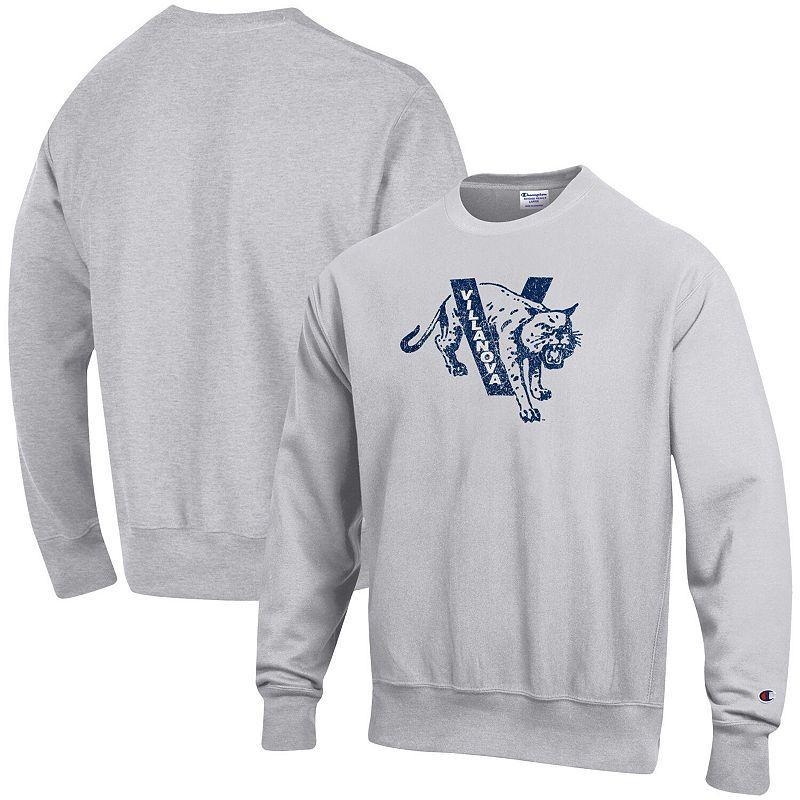 Mens Champion Heathered Gray Villanova Wildcats Vault Logo Reverse Weave Pullover Sweatshirt Product Image