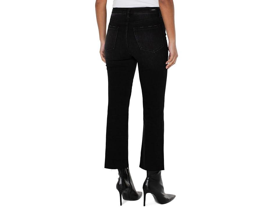 Liverpool Hannah Crop Flare with Cut Hem in Lost Creek (Lost Creek) Women's Jeans Product Image