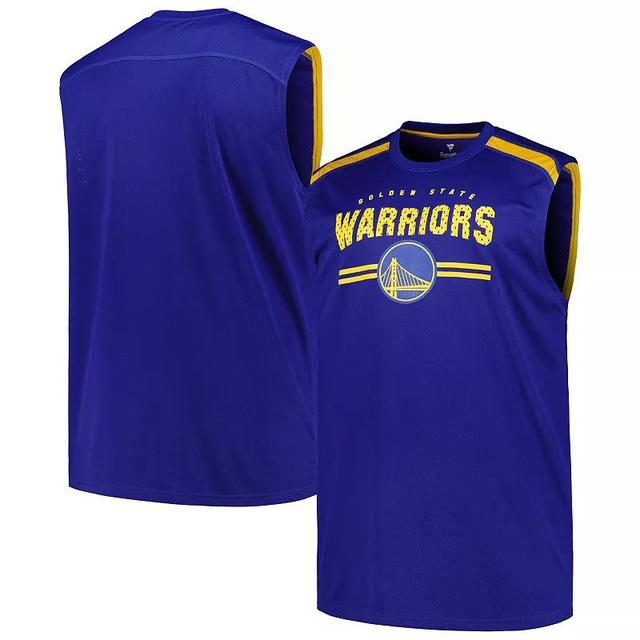 Mens Fanatics Royal Golden State Warriors Big & Tall Birdseye Muscle Tank Top Product Image