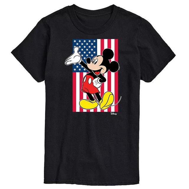 Disneys Mickey Mouse Mens Flag Graphic Tee Blue Product Image