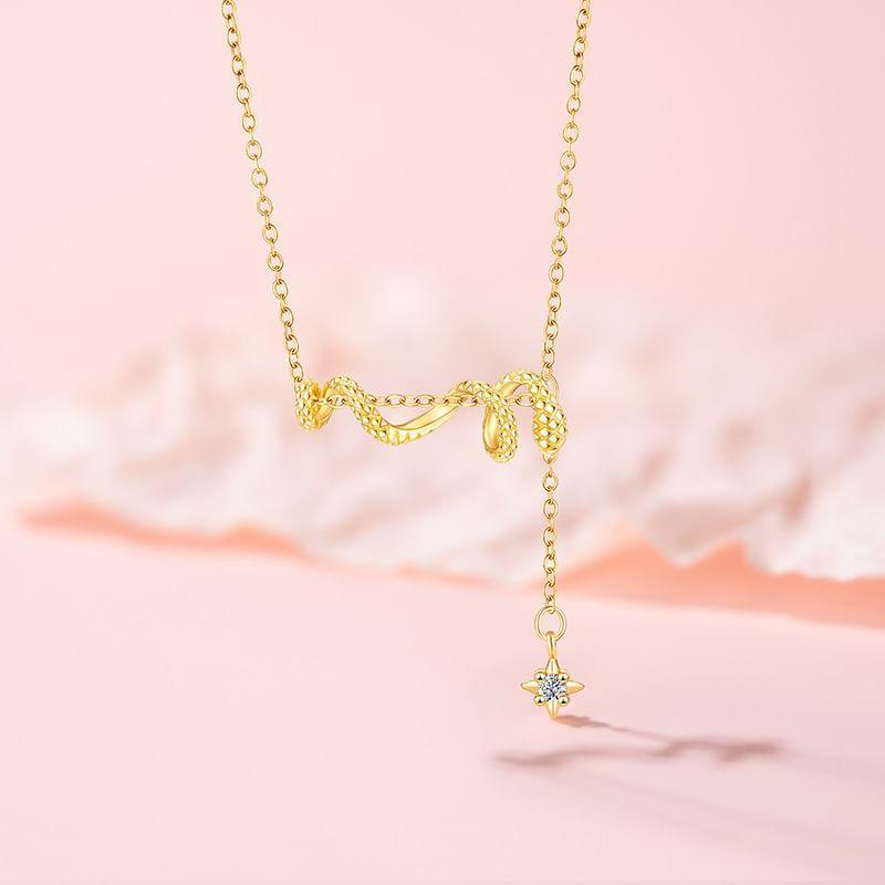 CZ Snake Pendant Necklace Product Image