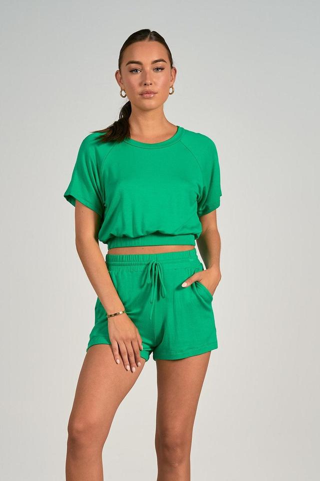 Short Sleeve Crop Top Female Product Image