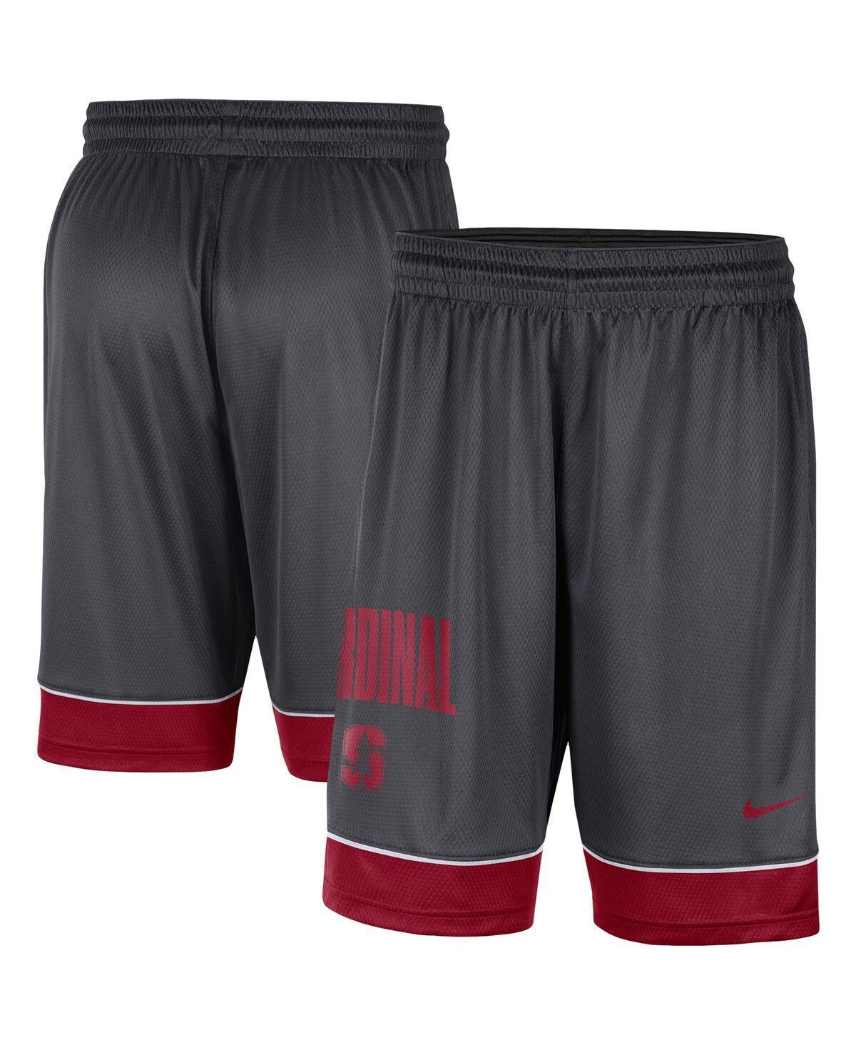 Mens Nike Charcoal and Crimson Stanford Cardinal Fast Break Shorts - Charcoal Product Image