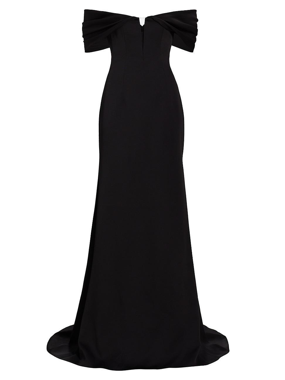 Womens Sateen Crepe Off-The-Shoulder Gown Product Image