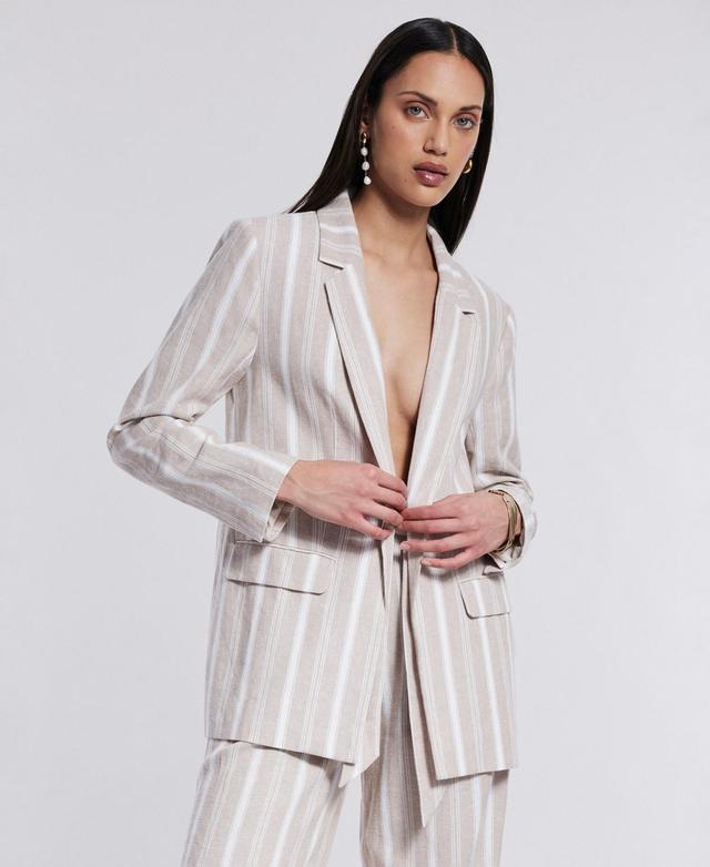 Women's Open-Front Notch-Lapel Blazer Product Image