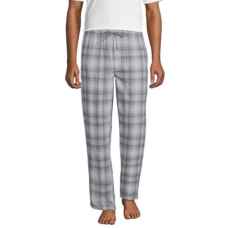 Mens Lands End Flannel Pajama Pants Red Shadow Product Image