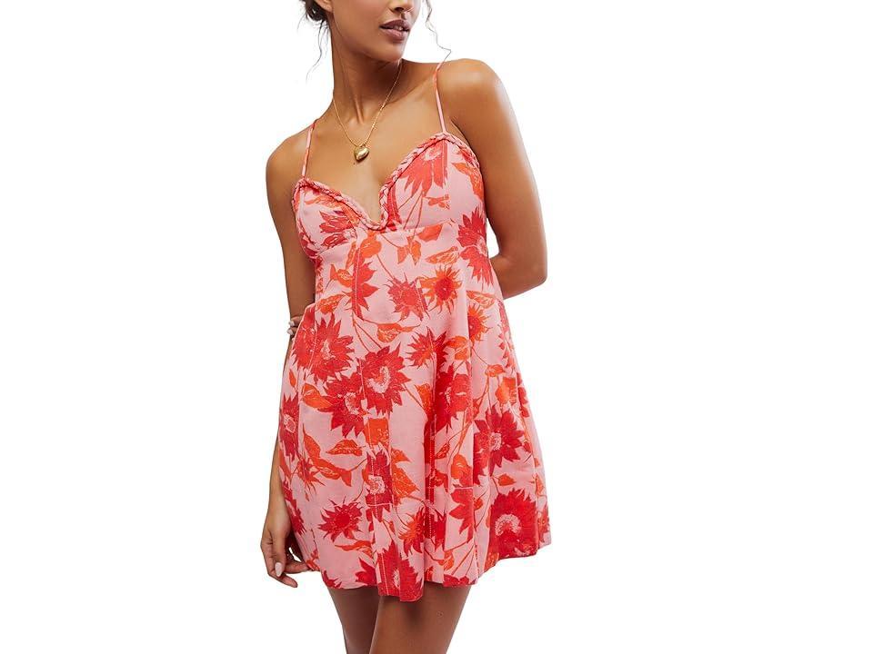 Free People Altura Printed Mini (Strawberry Lemonade) Women's Dress Product Image