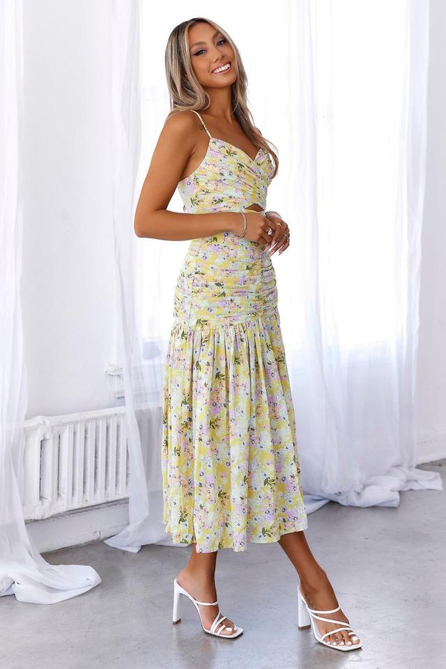 HELLO MOLLY Sun Risin Maxi Dress Yellow Product Image