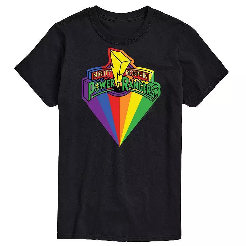 Mens Power Rangers Retro Pride Logo Graphic Tee Product Image