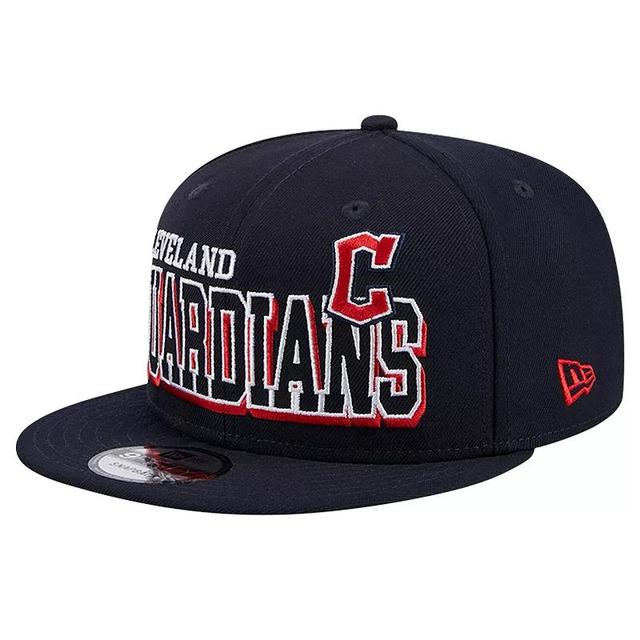 Mens New Era Navy Cleveland Guardians Game Day Bold 9FIFTY Snapback Hat, Grd Blue Product Image