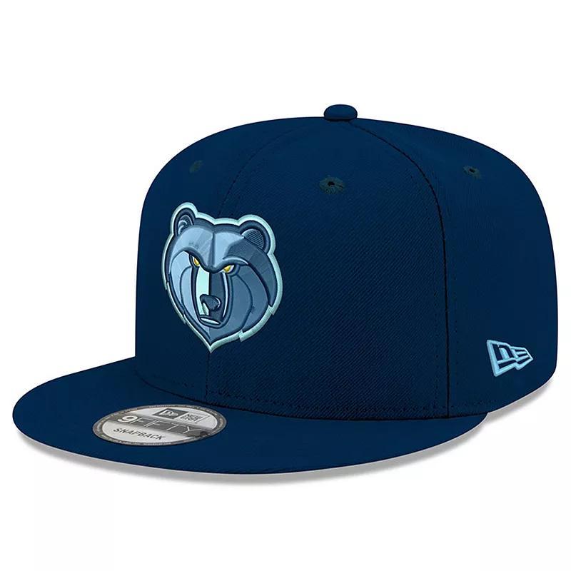 Mens New Era Navy Memphis Grizzlies Official Team Color 9FIFTY Snapback Adjustable Hat, Grz Blue Product Image