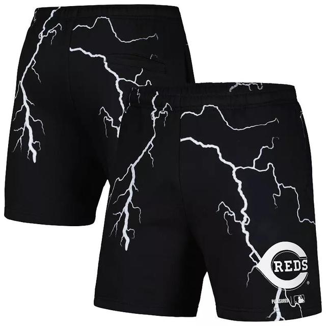 Mens PLEASURES Black Cincinnati Reds Lightning Shorts Product Image