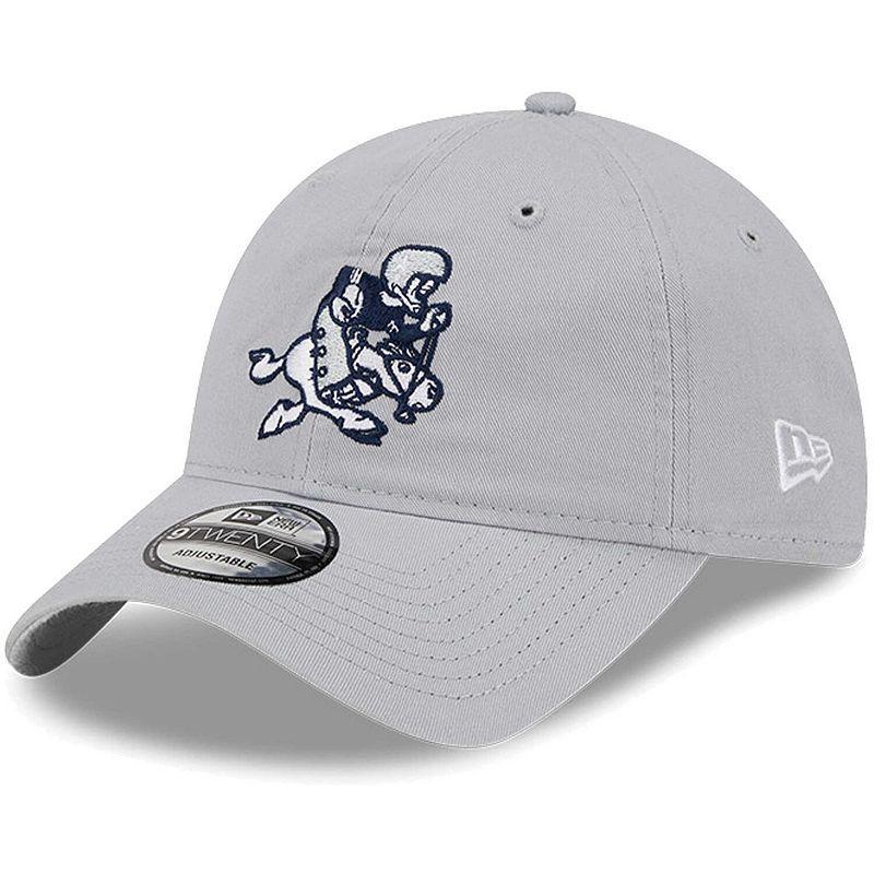 Mens New Era Gray Dallas Cowboys Retro Main Core Classic 2.0 9TWENTY Adjustable Hat Product Image