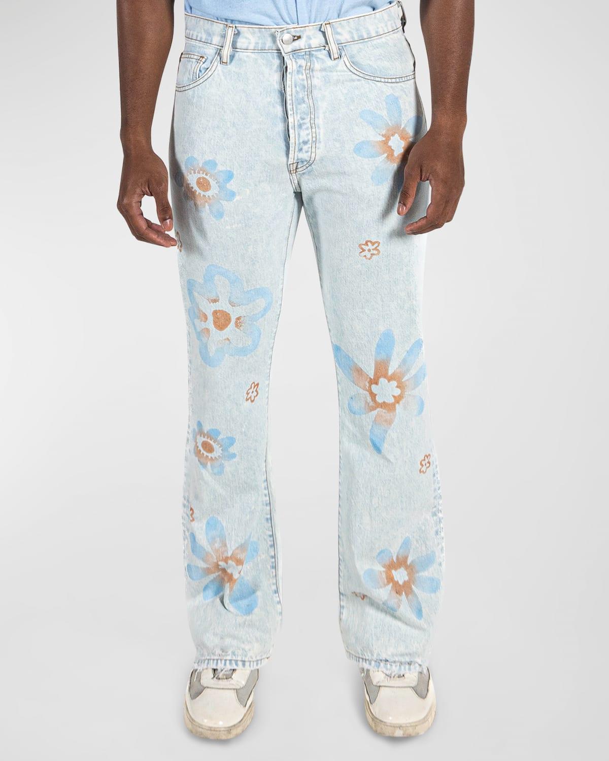 Mens Floral Studio Jeans Product Image