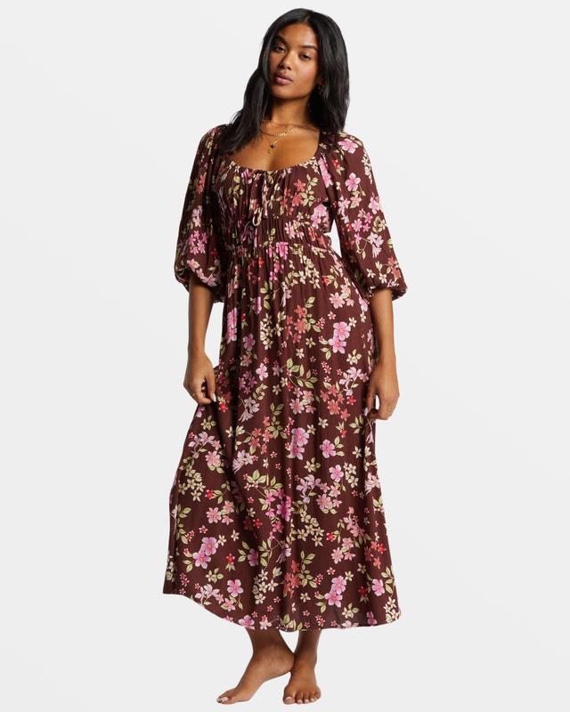 Rosey Skies Midi Dress - Choc Chip Female Product Image