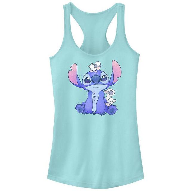 Disneys Lilo & Stitch Womens St. Pattys Lucky Duck Portrait Raceback Tank Top, Girls Product Image