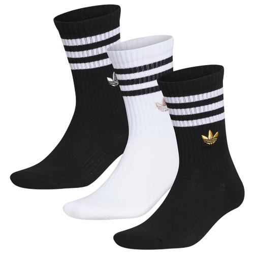 adidas Mens adidas OG 3 Stripe Gilver 3 Pack Crew Socks - Mens Product Image