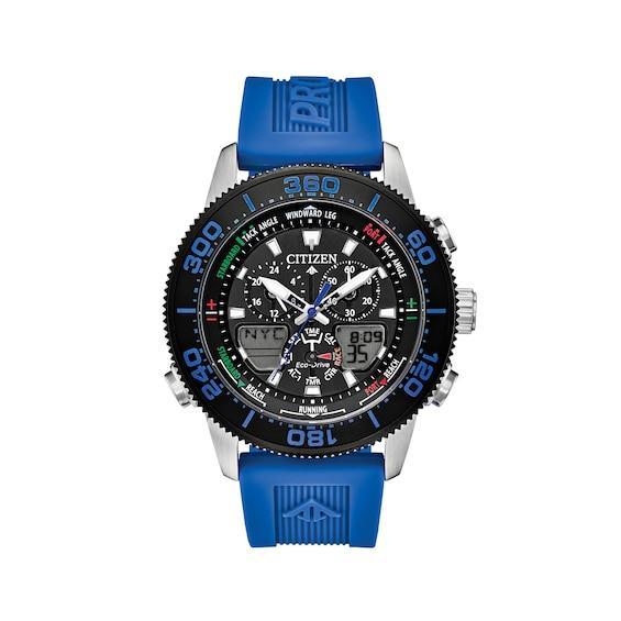 Citizen Eco-Drive Mens Promaster Sailhawk Analog-Digital Blue Polyurethane Strap Watch 44mm Product Image