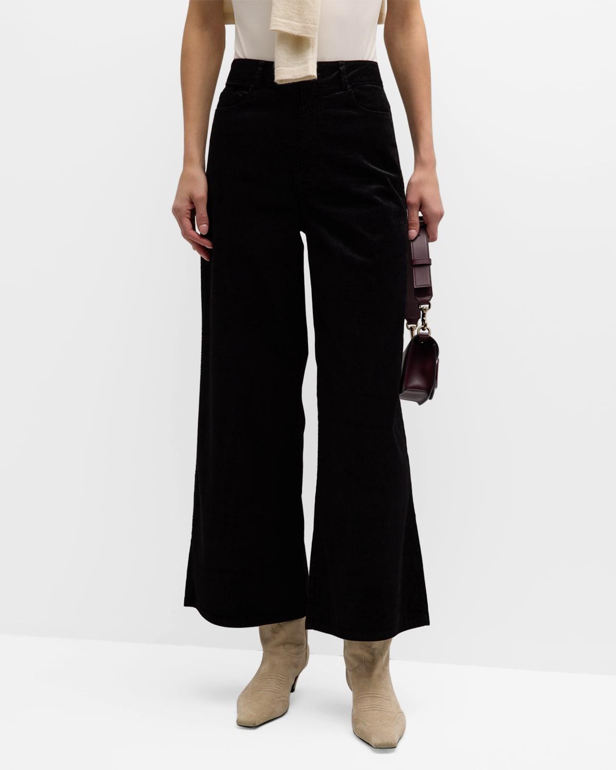 Womens Harper Corduroy Crop Wide-Leg Pants Product Image