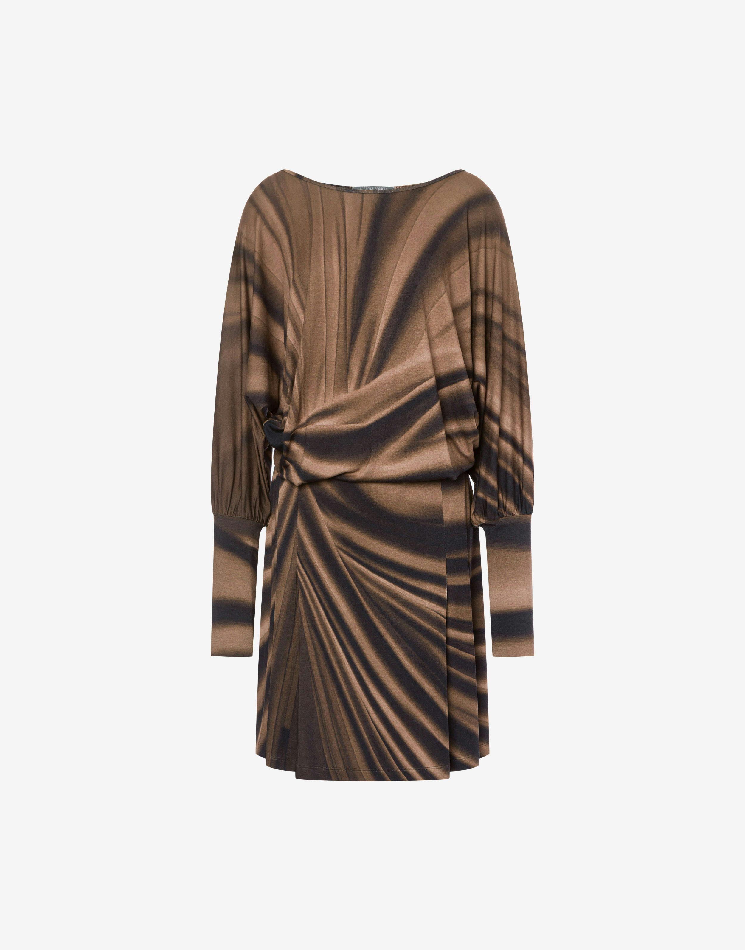 Drappeggio print jersey dress Product Image