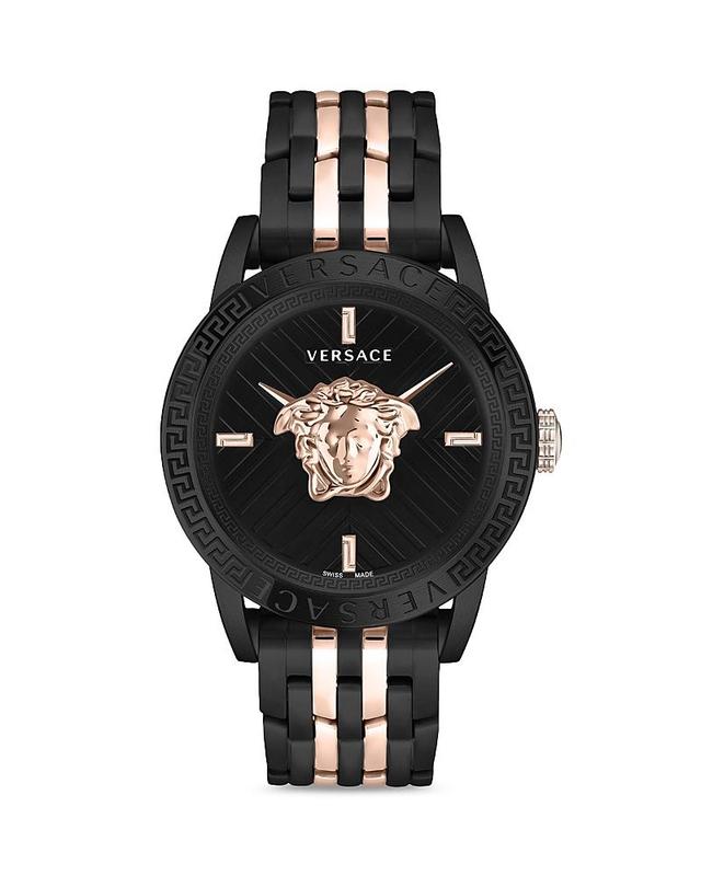 Versace Mens Swiss V-Code Two Tone Bracelet Watch 43mm Product Image