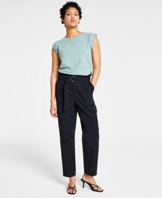 Bar Iii Womens Grommet Muscle T Shirt Cargo Pants Created For Macys Product Image