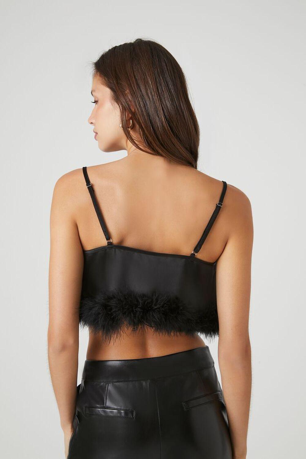 Fur-Trim Cropped Cami | Forever 21 Product Image