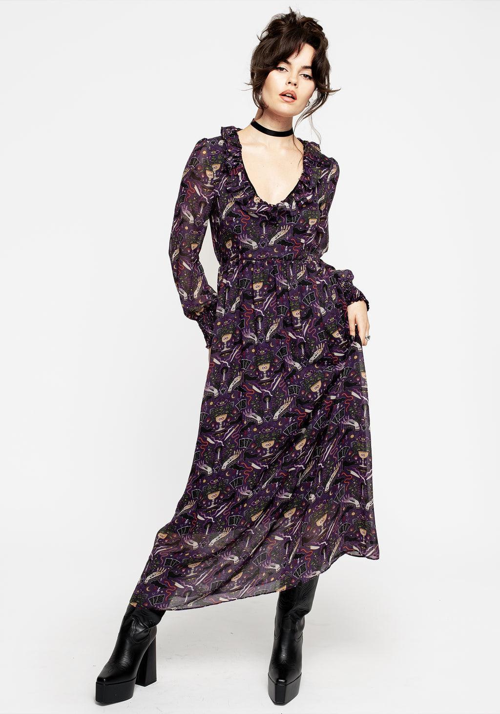 Modern Mystic Puff Sleeve Maxi Dress Product Image