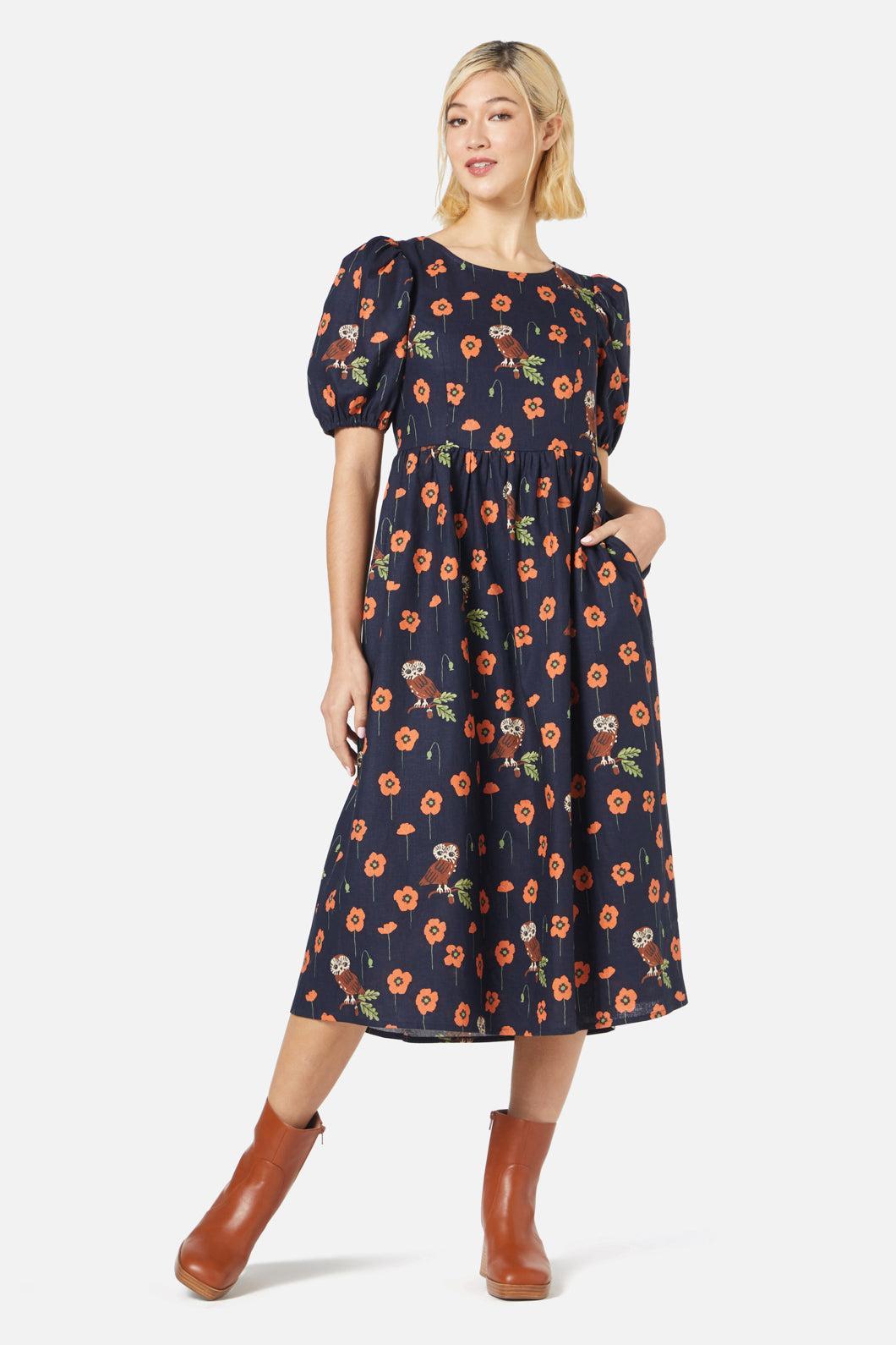 Poppy Owl Midi Dress Product Image