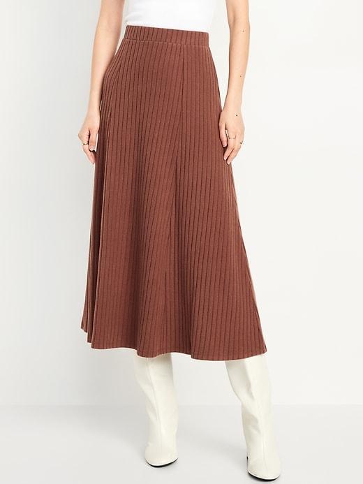 Cozy Ribbed Maxi Skirt Product Image