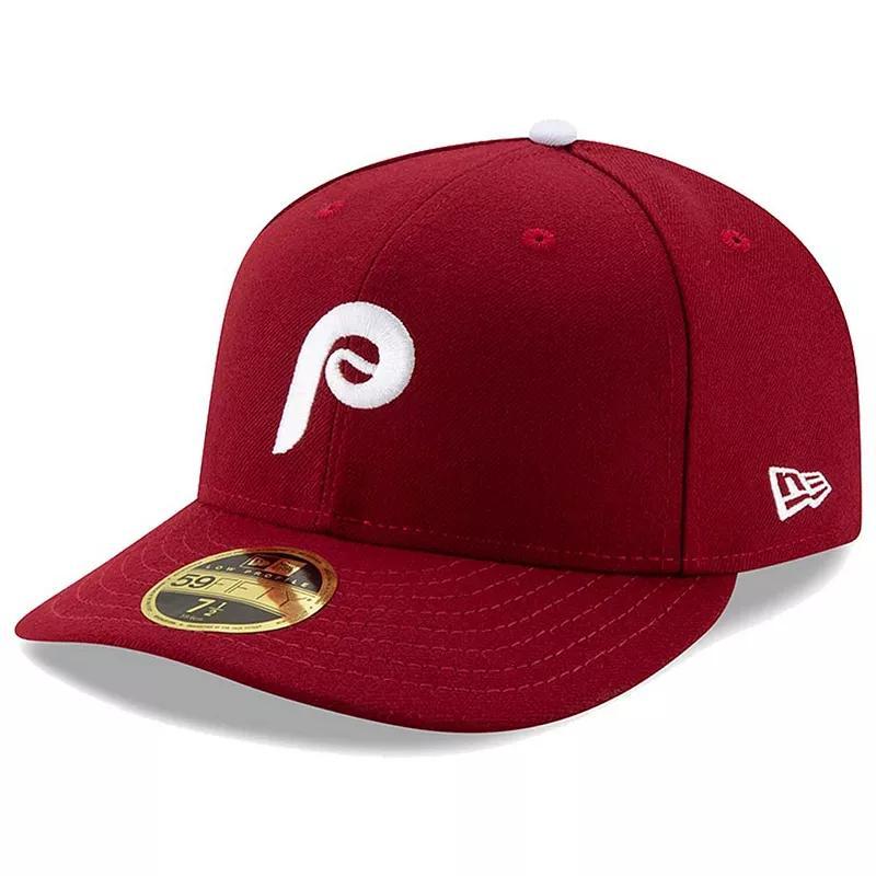 Mens New Era Maroon Philadelphia Phillies Authentic Collection Alternate 2 On-Field Low Profile 59FIFTY Fitted Hat Product Image