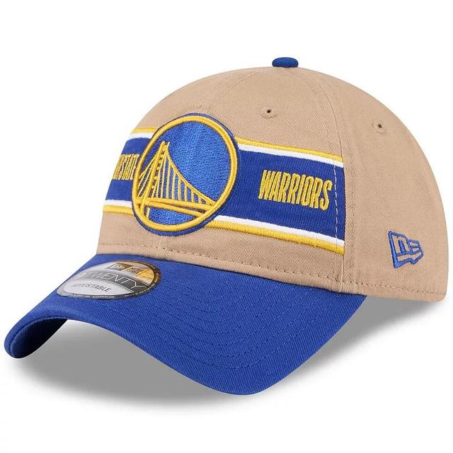 Mens New Era Tan/Royal Golden State Warriors 2024 NBA Draft 9TWENTY Adjustable Hat Product Image