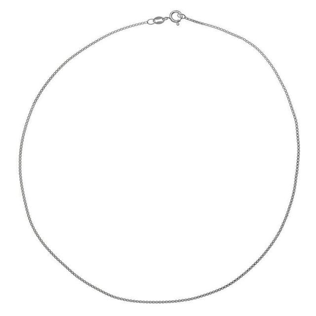 PRIMROSE Sterling Silver Box Chain Necklace, Womens Grey Product Image