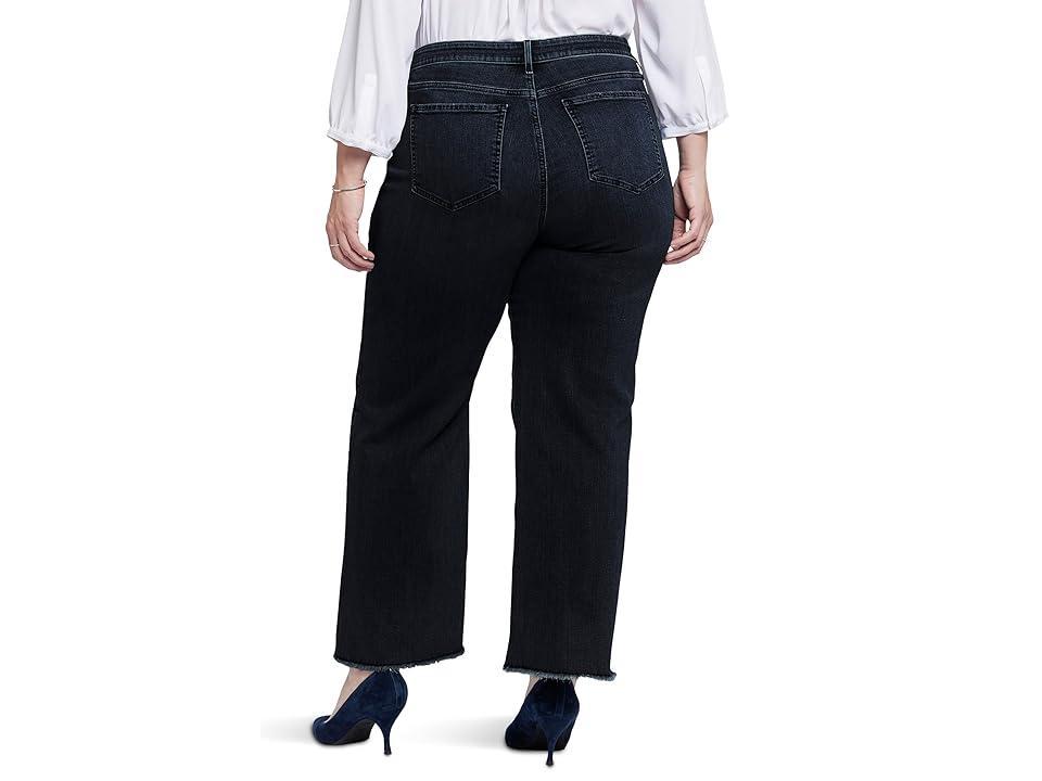 NYDJ Plus Size Teresa Wide Leg Ankle Fray Hems in Huntley (Huntley) Women's Jeans Product Image