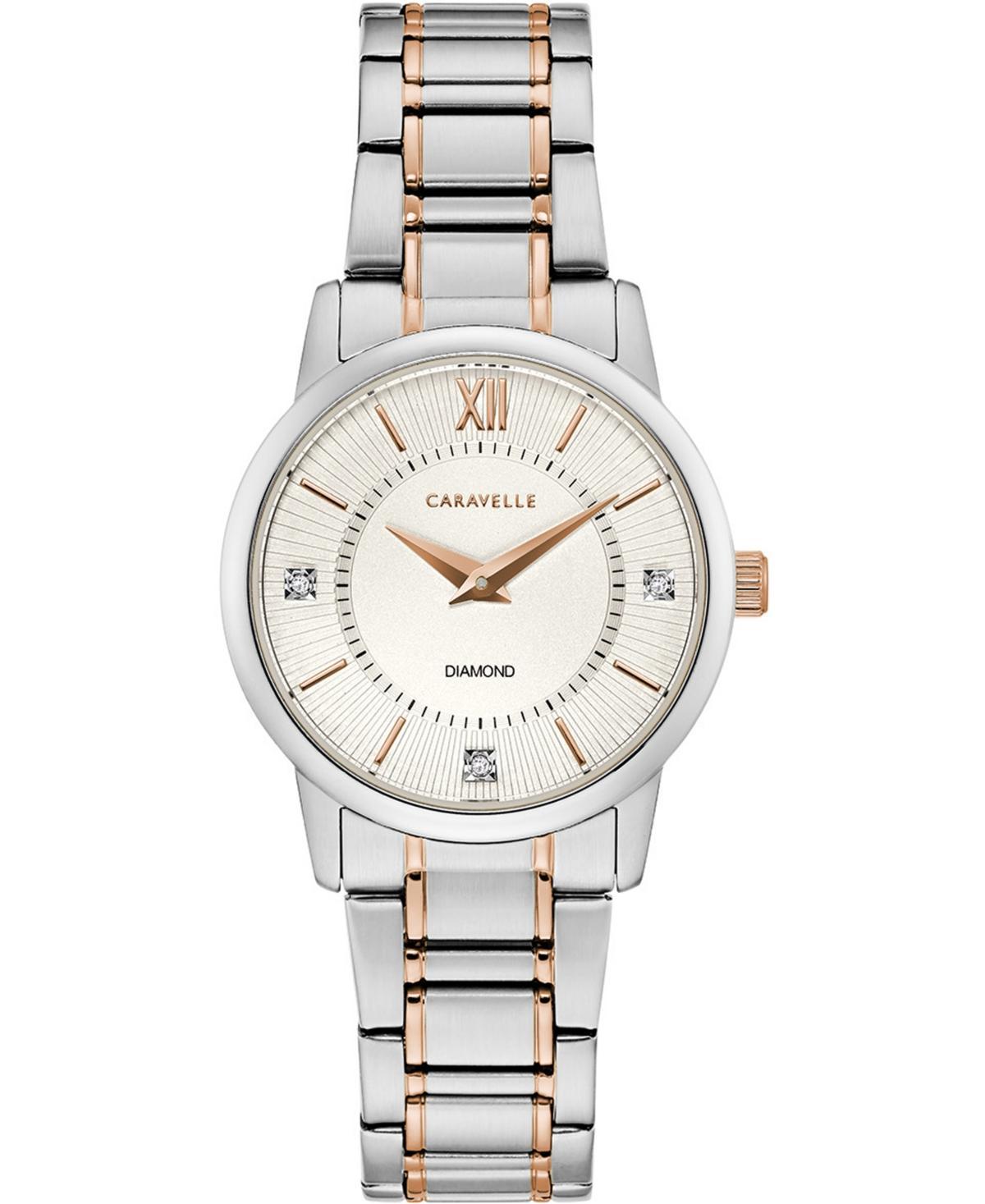 Caravelle Womens Two-Tone Stainless Steel Bracelet Watch 30mm Womens Shoes Product Image