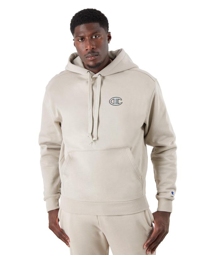 Mens Champion Super Fleece Cone Hoodie Arctic Cold Beige M Product Image