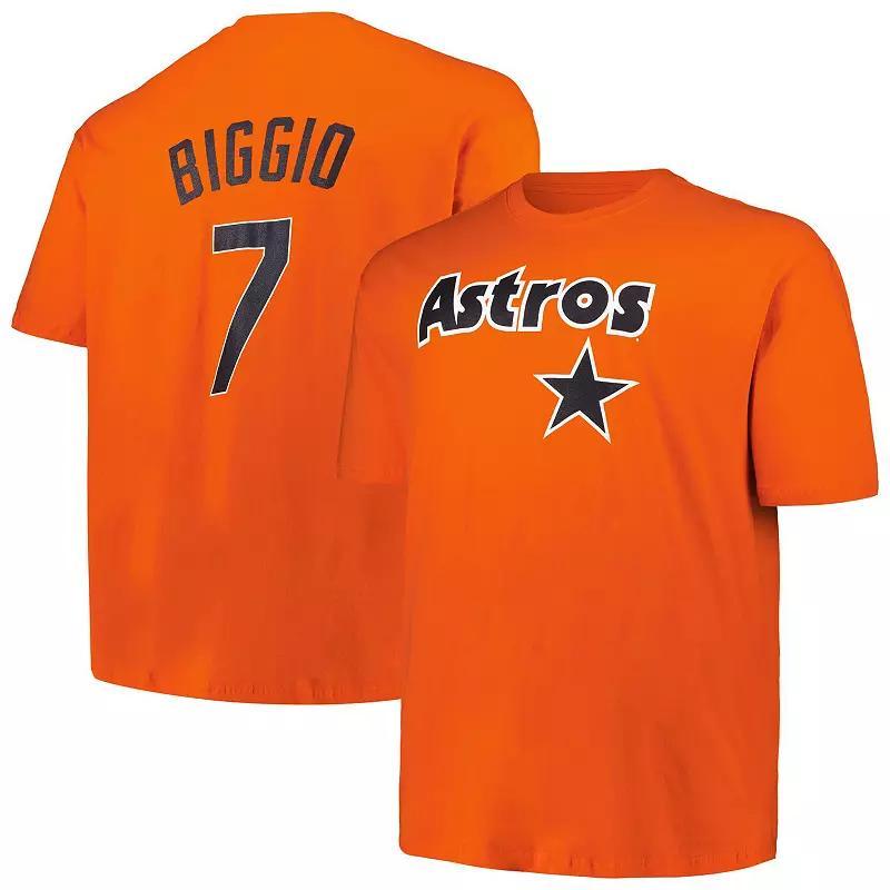 Mens Profile Craig Biggio Houston Astros Big & Tall Cooperstown Collection Player Name & Number T-Shirt Product Image