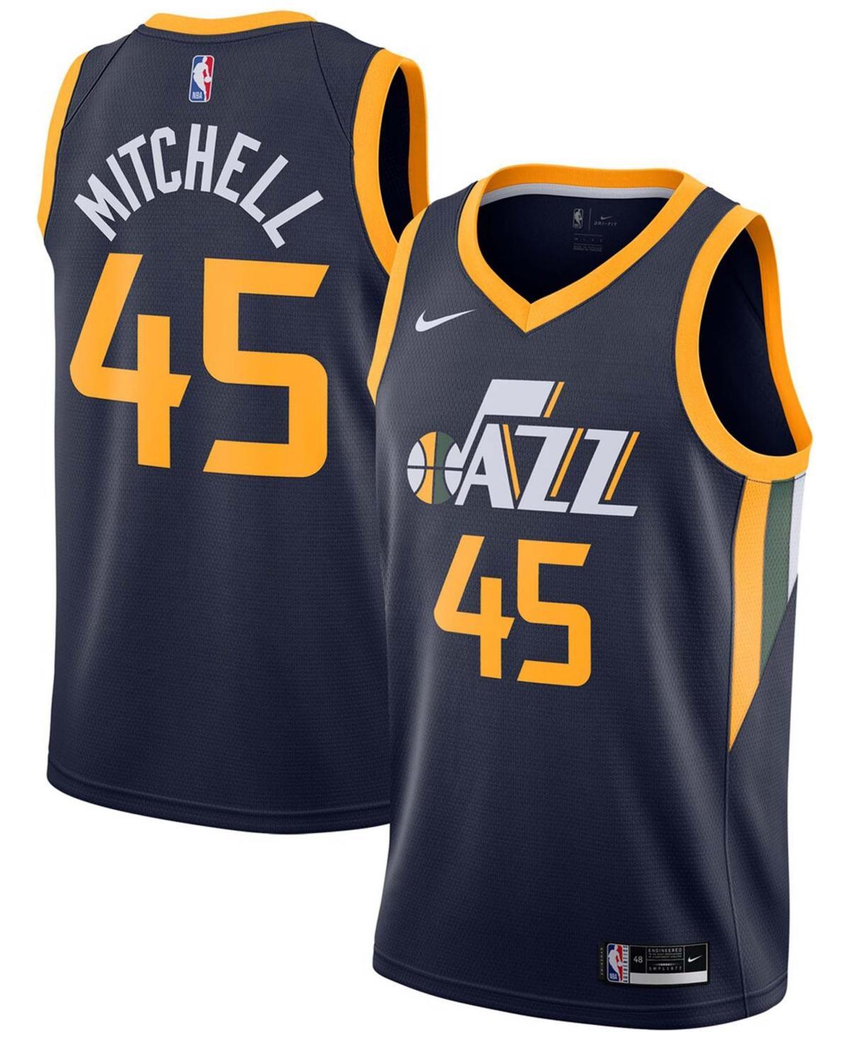 Nike Mens Utah Jazz 2020/21 Swingman Jersey Icon Edition - Donovan Mitchell - Clgnvy/mit Product Image