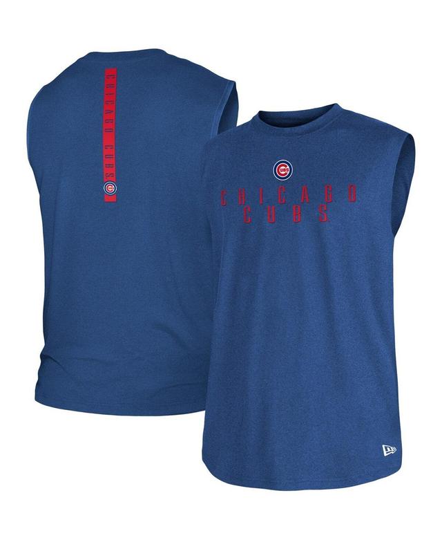 Mens New Era Royal Chicago Cubs Team Muscle Tank Top Product Image