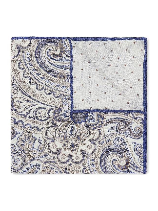 Mens Double Face Silk Pocket Square Product Image